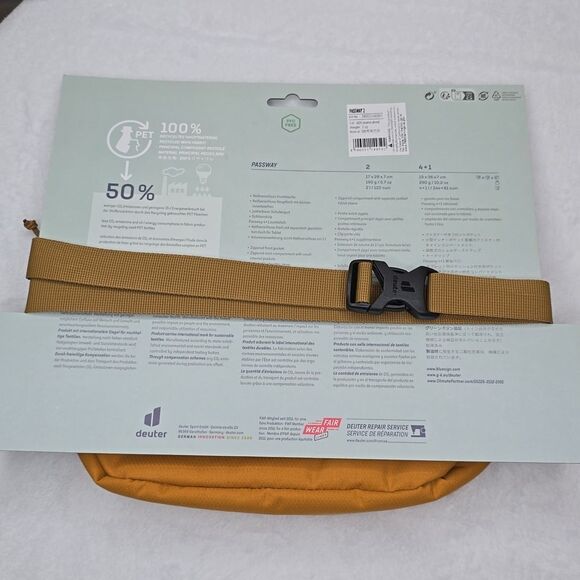 Deuter Unisex Passway 2 Crossbody Lifestyle 2 Liter Color Almond/Cinnamon - Picture 4 of 6